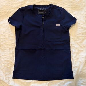 Figs Zaria Scrub Top Navy XXS